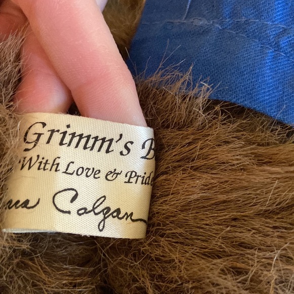 BIG Teddy Bear Jointed Wearing Adorable OshKosh Overalls Vintage Country - Picture 9 of 10